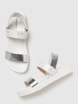 Marc Loire - Women White Textured Slip On Sandals