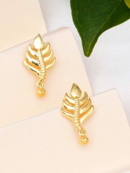 Karatcart - KUNUZ by Gold Plated 925 Sterling Silver Mor Pankh Design Stud Earrings