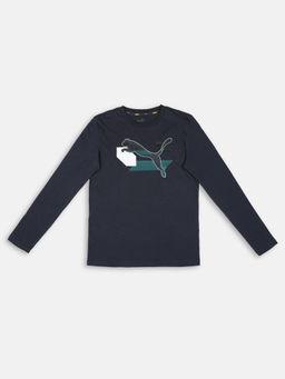 Puma - Alpha Longsleeve Boys Blue T-Shirt