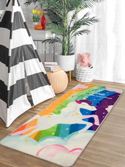 Saral Home - Unicorn Soft Microfiber Anti-Skid Excercise Mat-70X170 Cms-Multicolor