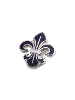 PELUCHE - Beautifully Crafted Orchid - Dark Blue Lapel Pin for Men