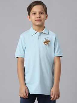 Beverly Hills Polo Club - Core Plaited Polo - Blue