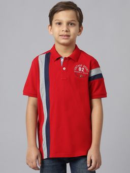 Beverly Hills Polo Club - Vintage Racing Stripe Polo - Red