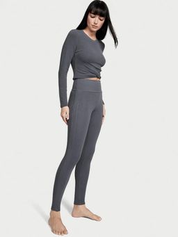 Victoria's Secret - Double Waffle Knit Grey Leggings (XL)