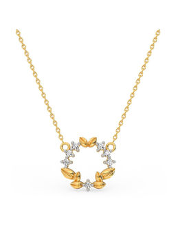 Candere by Kalyan Jewellers - 14K BIS Hallmark Yellow Gold and Diamond Pendant with Chain