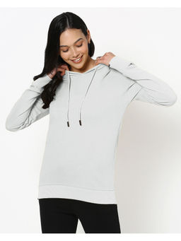 Bewakoof - Women's Grey Drop Shoulder Hoodies