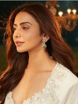 Accessher - Women White Brass Earrings