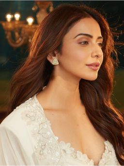 Accessher - Women White Brass Earrings