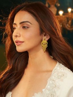 Accessher - Women Gold Brass Earrings