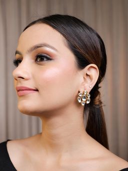 Kraft Smiths - Women White Gold Brass Earrings