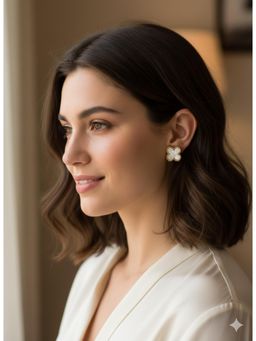 Kraft Smiths - Women White Brass Earrings