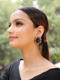 Kraft Smiths - Women Black Brass Earrings