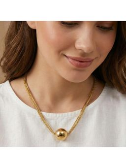 MAASHA - Women Gold Stainless Steel Necklace