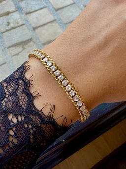 AMOSSH - Women White Stainless Steel Bracelet