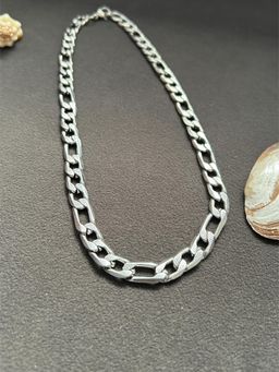 AMOSSH - Women Silver Stainless Steel Necklace
