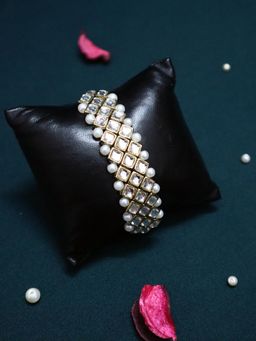PAYA - White Kundan and Pearl Bracelet