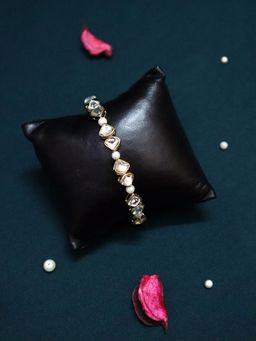 PAYA - White Bow Kundan Bracelet