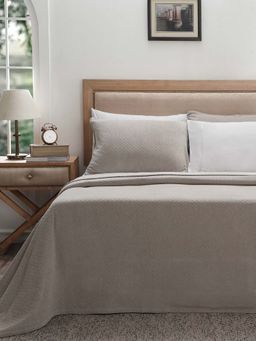 Maspar - Grey Cotton Bed Cover (Double)
