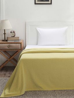 Maspar - Yellow Cotton Bed Cover (Single)