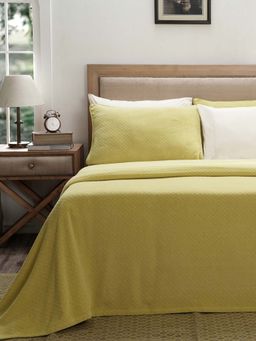 Maspar - Yellow Cotton Bed Cover (Double)
