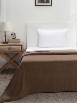 Maspar - Brown Cotton Bed Cover (Single)