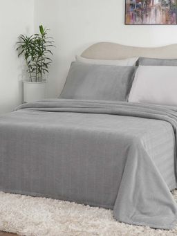 Maspar - Grey Solid Cotton Cover (Double)