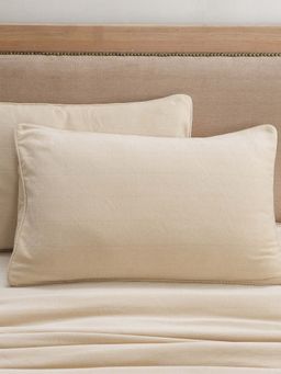 Maspar - Beige Soft & Stylish Cotton 2 Pillow Covers