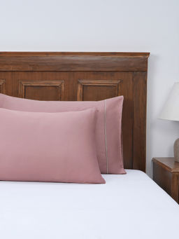 Maspar - Purple Solid Cotton 2 Pillow Covers