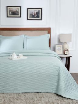 Maspar - Green Summer Ac Room Cotton Bed Solid Quilt