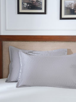 Maspar - Grey Soft & Stylish Cotton 2 Pillow Covers