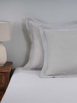 Maspar - Grey Soft & Stylish 100% Cotton 2 Pillow Covers