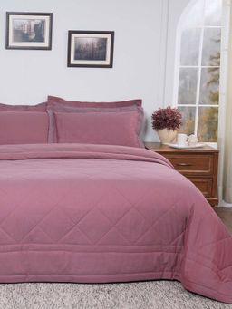 Maspar - Mauve Summer Ac Room Cotton Bed Soild Quilt