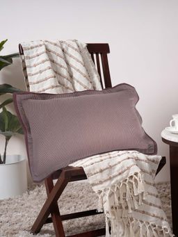 Maspar - Mauve Solid 100%Cotton Rectangle Cushion Cover