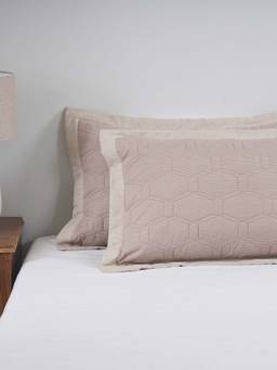 Maspar - Beige Soft & Stylish Cotton 2 Pillow Covers