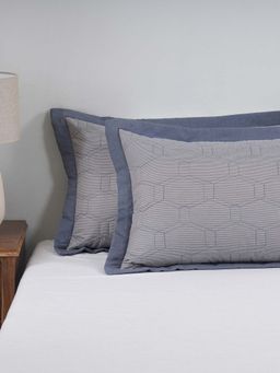 Maspar - Blue Soft & Stylish Cotton 2 Pillow Covers