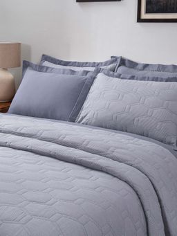 Maspar - Blue Summer Ac Room Cotton Bed Solid Quilt (Single)