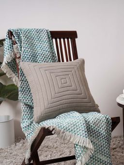 Maspar - Green Solid 100%Cotton Rectangle Cushion Cover