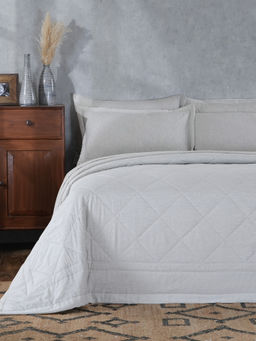 Maspar - Grey Summer Ac Room Cotton Soild Quilt (Double)