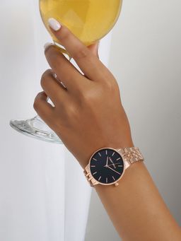 Joker and Witch - Joker & Witch Mini Nebula Black Dial Rose Gold Watch