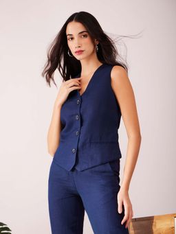 FableStreet - V-Neck Sleeveless Waistcoat