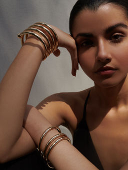Pipa Bella by Nykaa Fashion - Rhea Kapoor x Pipa Bella Gold Plated Coil Cuff Bangle