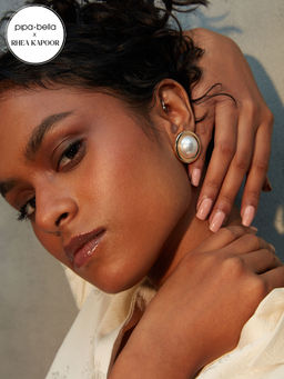 Pipa Bella by Nykaa Fashion - Rhea Kapoor x Pipa Bella Pearl and Gold Stud Earrings