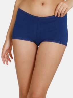 Zivame - Low Rise Full Coverage Boyshort Panty - Blue Depth Blue
