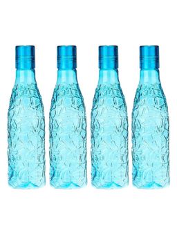Kuber Industries - BPA-Free Plastic Water Bottle Pack of 4 Blue
