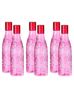 Kuber Industries - Unbreakable Freezer Proof Fridge Water Bottle Pack of 6Pink