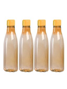 Kuber Industries - Kuber Industriess For Kids & Adults Refrigerator Plastic Bottle Set of 4 Orange
