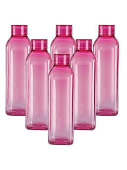 Kuber Industries - Kuber Industriess For Kids & Adults Refrigerator Plastic Bottle Set of 6 Pink