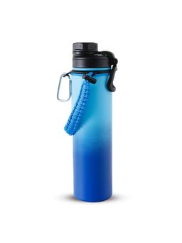 Kuber Industries - Steel Flask Water Bottle with Rope 720 ML Aqua Blue