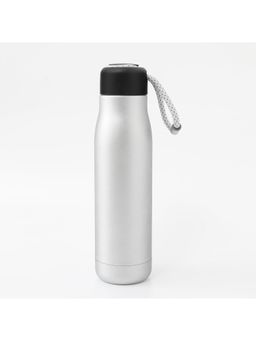 Kuber Industries - with Carry Handle Thermos Flask for Gym Bottle 550 ML Silver