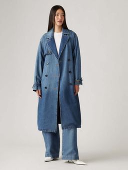 Levi's - Blue Notched Lapel Denim Coat